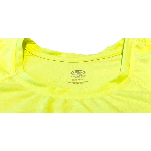 ATHLETIC WORKS ACTIVEWEAR SLEEVELESS TANK TOP, WOMENS, XL-(16-18)-YELLOW, HI-LOW - Picture 2 of 12